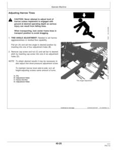 Alternative view of John Deere 1840 Air Seeding Tools (710101-725999) Operator's Manual (OMA85527)