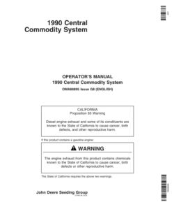 John Deere 1990 Central Commodity System North America (730101-745100) Operator's Manual (OMA86895)