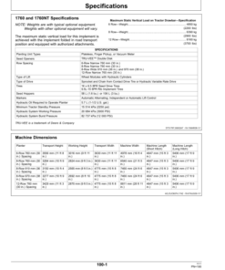 Alternative view of John Deere 1760, 1760NT (740101-) Operator's Manual (OMA90007)