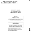 John Deere 1910 Commodity Air Cart (Ground Driven) Australian & American Edition (745101-755100) Operator's Manual (OMA91764)