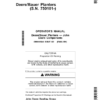 John Deere Components Standard Units for DB44, DB60, DB66, DB80, DB88, DB90, & DB120 Deere/Bauer Planters Worldwide Edition (750101-755100) Operator's Manual (OMA93546)