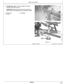 Alternative view of John Deere 1870 Air Hoe Drill North America (750101-760100) Operator's Manual (OMA93942)