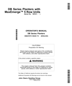 John Deere Components for Deere/Bauer Planters Worldwide Edition (760101-765100) Operator's Manual (OMA97679)