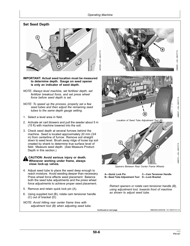 John Deere 1870 Air Hoe Drill / 23.2M (76 ft)North America Edition (765101- ) Operator's Manual (OMA97752) - Image 3