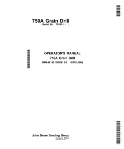 John Deere 750A Grain Drill Operator's Manual (OMA98160)