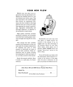 Alternative view of John Deere 400, 400H Series 2-, 3-, 4-Furrow Drawn Disk Plows Operator's Manual (OMA9959)