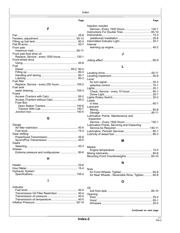 John Deere 6110J Tractors (000000-001475) 6125J Tractors (000000-000631) 6145J Tractors (000000-001169) Worldwide Edition Operator's Manual (OMAL205737) - Image 2