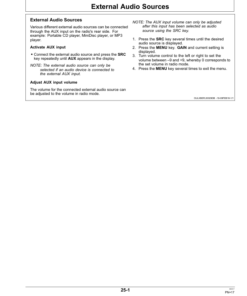 Alternative view of John Deere Standard Radio,Standard Radio withCD, Premium Radio (EU), Premium Radio without CD(U.S.), Premium Radio for North America Operator's Manual (OMAL212736)