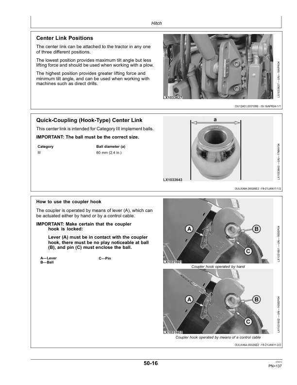 John Deere 6090MC, 6100MC, 6110MC, 6090RC, 6100RC & 6110RC Tractors Export Edition Operator's Manual (OMAL216276) - Image 2