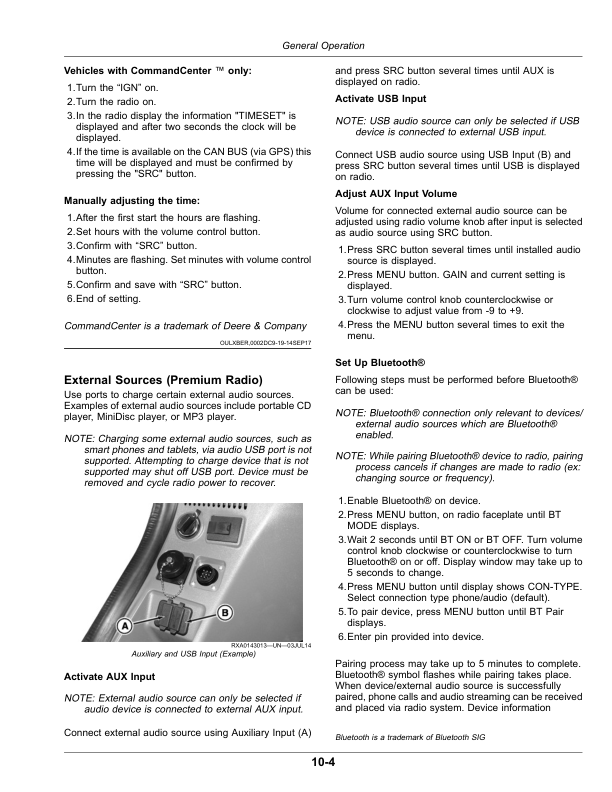 John Deere Standard Radio, Premium Radio Operator's Manual (OMAL226470) - Image 2