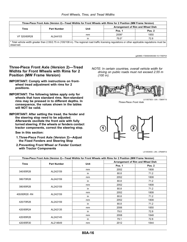 John Deere Tractors 6M 140 (MM), 6M 145-6M 185 (MW), 6MH 155 (MW), 6M 175-6M 240 (MR) (MY25- ) 6-Cylinder Engines 6068G, 6-Cylinder Engines 6068L, 6-Cylinder Engines 6068U Operator's Manual (OMAL243877) - Image 2