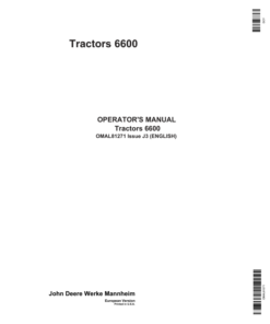 John Deere 6600 Tractors Operator's Manual (OMAL81271)