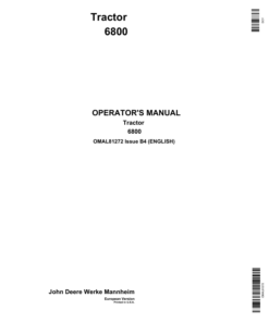 John Deere 6800 Tractor Operator's Manual (OMAL81272)