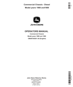 John Deere 10, 12, 14, 16, 18 Top Run Commercial Chassis - Diesel Operator's Manual (OMAR108391)