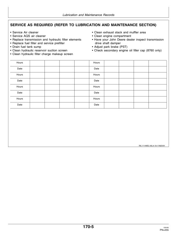 John Deere 8560 (003101-), 8760 (005101-), 8960 (004101-) Tractors Operator's Manual (OMAR111204) - Image 2