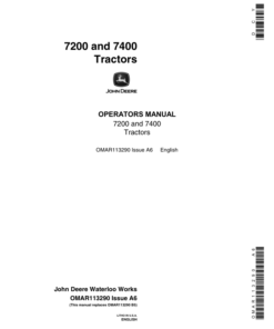 John Deere 7200, 7400 Tractors Operator's Manual (OMAR113290)