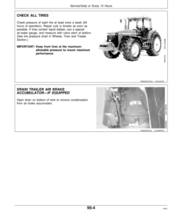 Alternative view of John Deere 8100, 8200, 8300 & 8400 Tractors European Edition (010001-024000) Operator's Manual (OMAR116936)