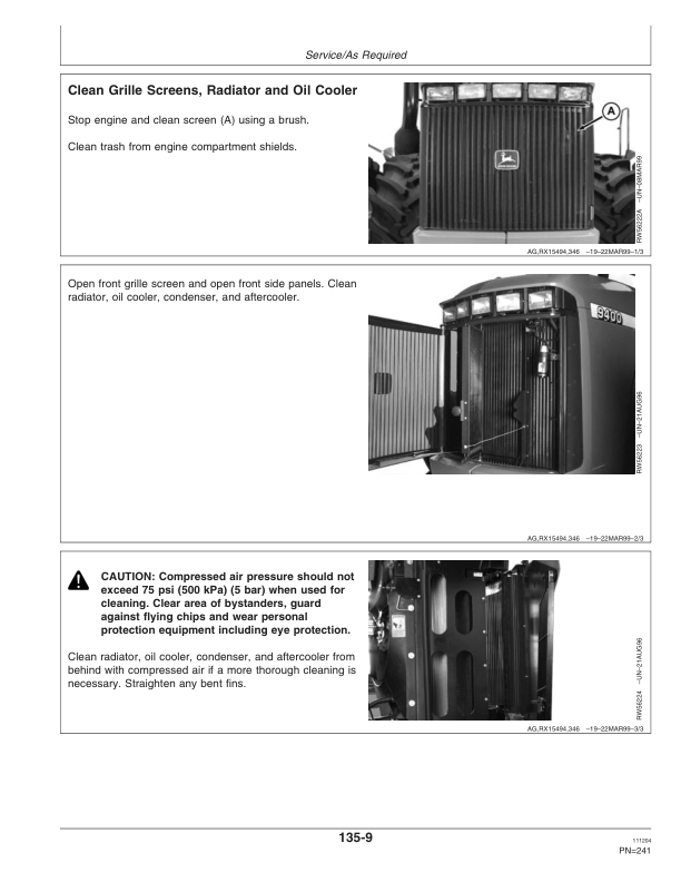 John Deere 9100, 9200, 9300, 9400 Tractors (-030000) Operator's Manual (OMAR165770) - Image 3