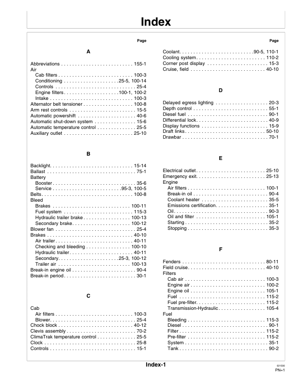 John Deere 8110, 8210, 8310, 8410 Tractors Operator's Manual (OMAR168259) - Image 2