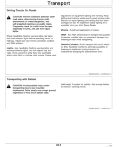 Alternative view of John Deere 9120, 9220, 9320, 9420, 9520, 9620 Tractors (- 010000) Operator's Manual (OMAR183678)