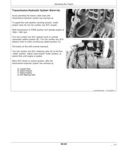 Alternative view of John Deere 7710, 7810 Tractors (Includes OM Supplement AR224314) Operator's Manual (OMAR206904)