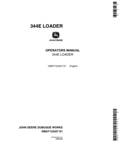 John Deere 344E Loaders Operator's Manuals (OMAT123427)