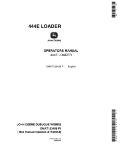 John Deere 444E Loaders Operator's Manuals (OMAT123458)