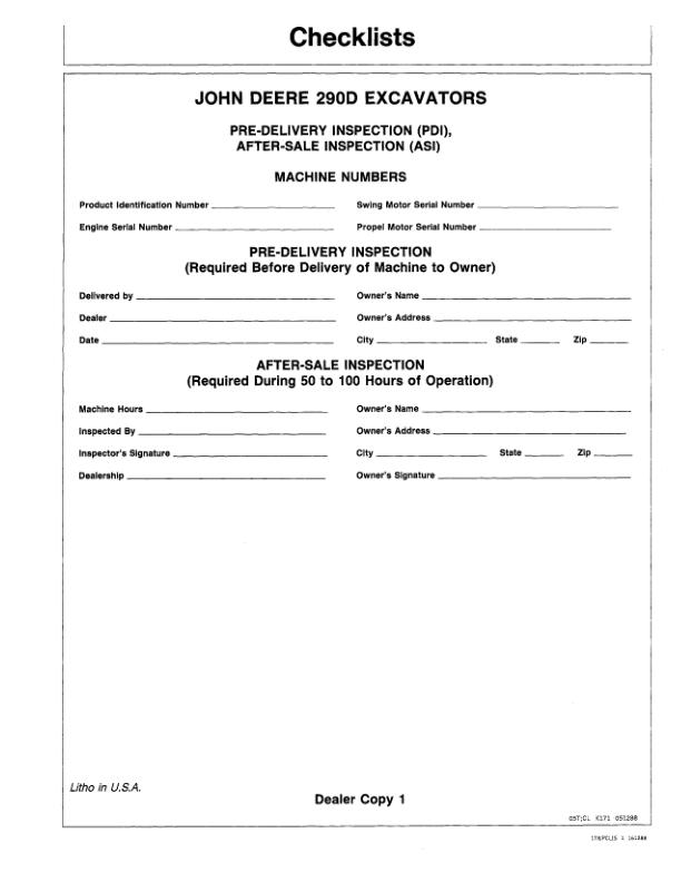 John Deere 290D Excavators Operator's Manuals (OMAT130302) - Image 3