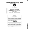 John Deere W36M, W48M Commercial Walk Behind Mower (010001-) (North American) Operator's Manual (OMAUC11275E)