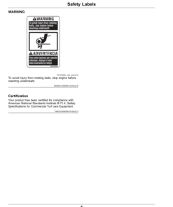Alternative view of John Deere Commercial Walk Behind Mower (010001-020000) (North American) Operator's Manual (OMAUC11275)