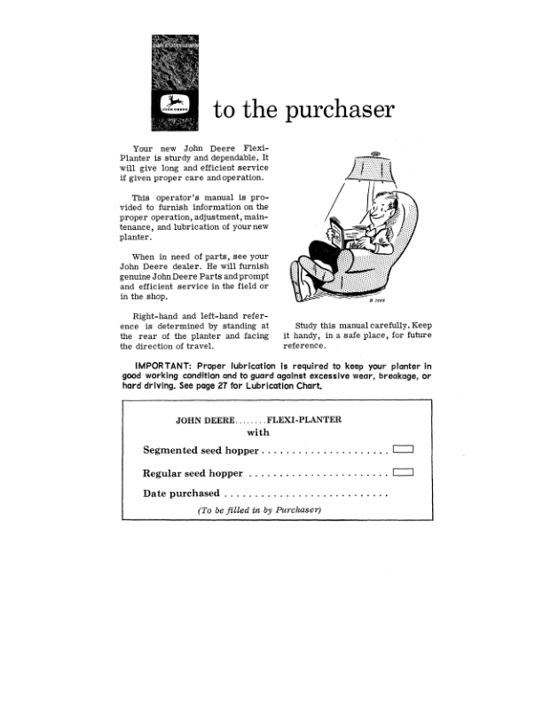 John Deere 70 Flexi-Planter Operator's Manual (OMB25021) - Image 2