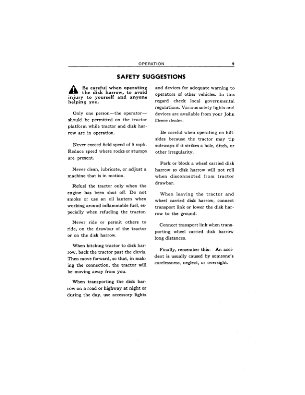 John Deere KBA Disk Harrow Operator's Manual (OMB25040) - Image 2