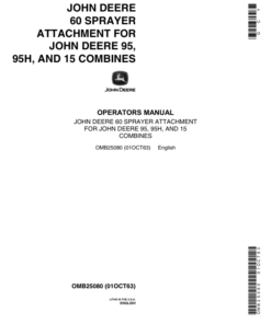 John Deere 60 Sprayer Operator's Manual (OMB25080)
