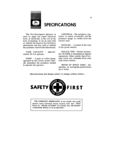 Alternative view of John Deere Pre-Emergence Sprayer Kits Operator's Manual (OMB25221)