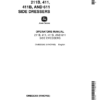 John Deere 211B, 411, 411B, 611 Side Dresser Operator's Manual (OMB25269)