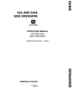 John Deere 42A, 442A Side Dressers Operator's Manual (OMB25309)