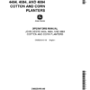 John Deere 4484, 4684, 4884 Cotton & Corn Planters Operator's Manual (OMB25416)