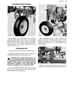 Alternative view of John Deere 451, 651 Toolbar Fertilizer Units Operator's Manual (OMB25495)