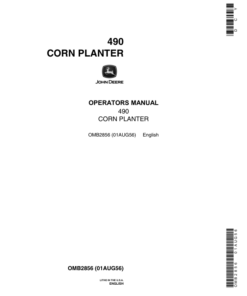 John Deere 490 Corn Planter Operator's Manual (OMB2856)