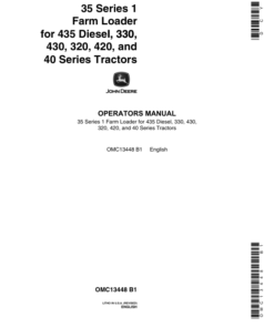John Deere 35 Farm Loader (Series 1) Operator's Manual (OMC13448)