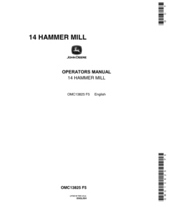 John Deere 14 Hammer Mill Operator's Manual (OMC13825)