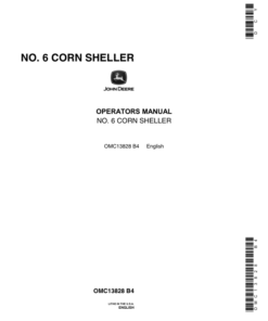 John Deere No. 6 Corn Sheller Operator's Manual (OMC13828)