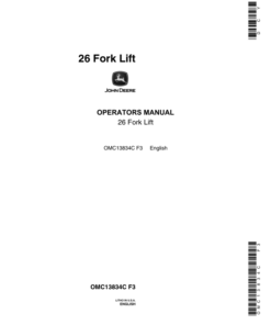 John Deere 26 Fork Lift Operator's Manual (OMC13834C)