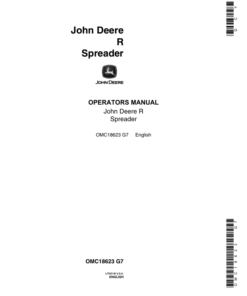 John Deere R Spreader Operator's Manual (OMC18623)