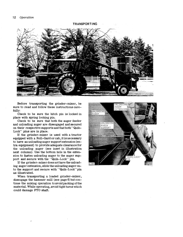 John Deere 400 Grinder-Mixer Operator's Manual (OMC20012) - Image 2