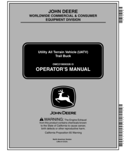 John Deere 500 650, 650EX, 650EXT Trail Buck Utility All Terrain Vehicles Operator's Manual (OMC219000326)
