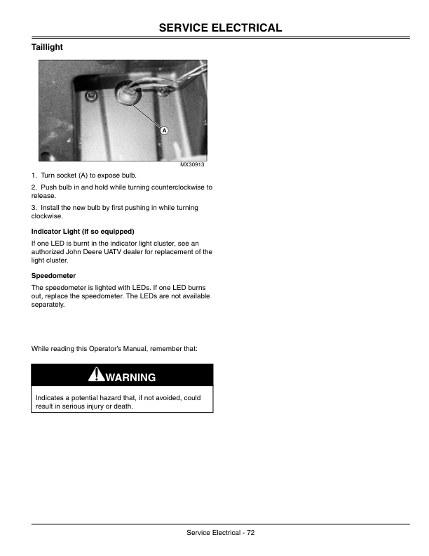 John Deere 500, 500EX, 500EXT Buck UATV (010001-) Operator's Manual (OMC219000390) - Image 2