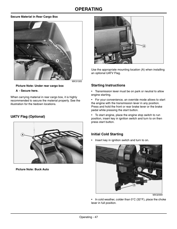 John Deere 500 Buck Auto Utility All Terrain Vehicle (020001-) Operator's Manual (OMC219000394) - Image 2
