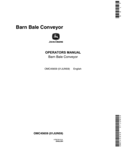 John Deere 14 Foot Barn Bale Conveyor (Series 1) Operator's Manual (OMC45659)