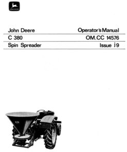 John Deere C380 Spin Spreaders Operator's Manual (OMCC14576)